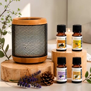 Diffuseur elipsia + 4 he citron arbre à thé lavandin pin