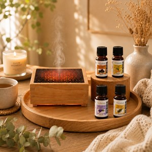 Diffuseur kaori bambou + 4 huiles essentielles naturelles