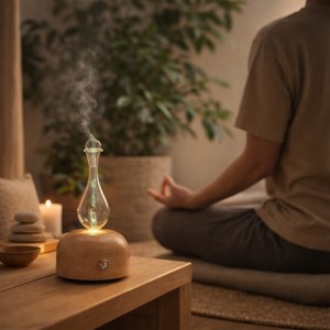 Diffuseur nébulisation aurora + 3 huiles essentielles 100% naturelles