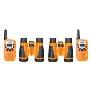 Levenhuk set talkies-walkies et jumelles labzz wtt10 orange
