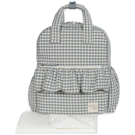Sac à dos à langer praliné vichy matcha