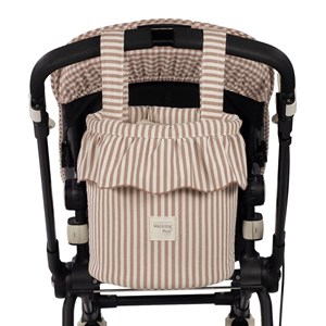 Sac bucket praliné rayures moka