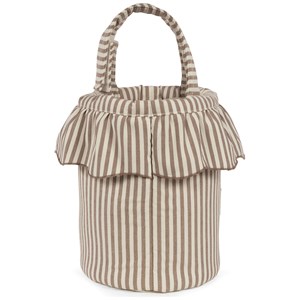 Sac bucket praliné rayures moka