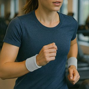 2 poignets de sport - 85% coton