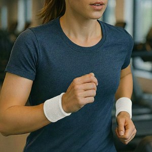 2 poignets de sport - 85% coton