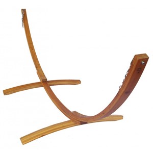 Ensemble support bois avec hamac à franges chic