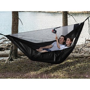 Hamac parachute noir avec moustiquaire