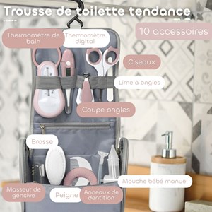 Trousse de soin nomade old pink (10 accessoires)
