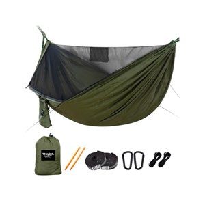 Hamac parachute vert armée avec moustiqu