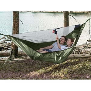 Hamac parachute vert armée avec moustiqu