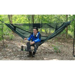 Hamac parachute vert armée avec moustiqu