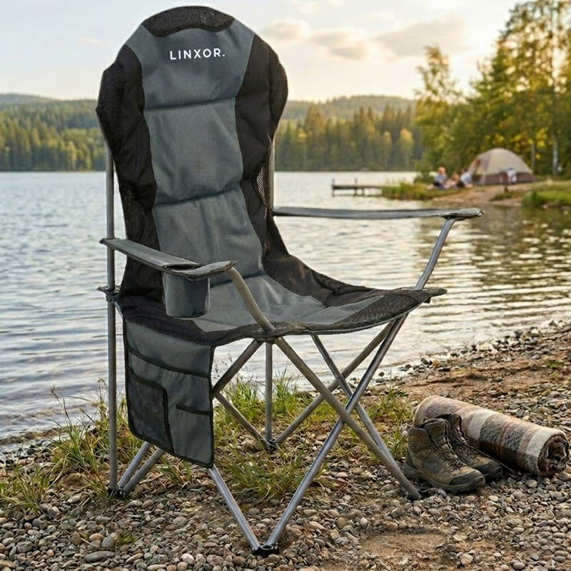 Linxor - Chaise de camping - gris