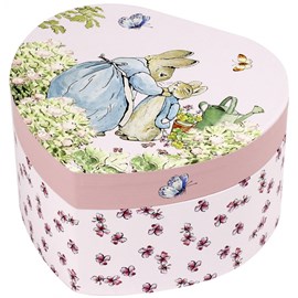 Boîte à bijoux musicale coeur pierre lapin