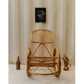 Rocking-chair en rotin et bambou n°79