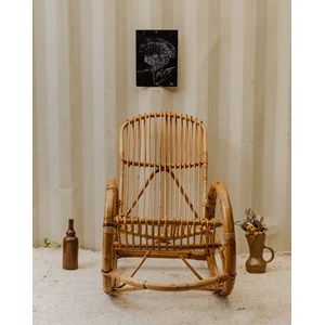 Rocking-chair en rotin et bambou n°79