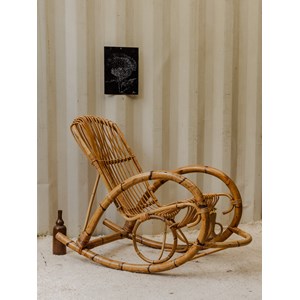 Rocking-chair en rotin et bambou n°79