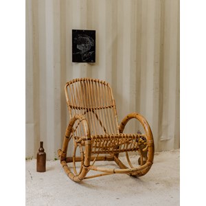Rocking-chair en rotin et bambou n°79