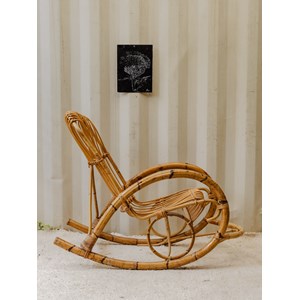 Rocking-chair en rotin et bambou n°79