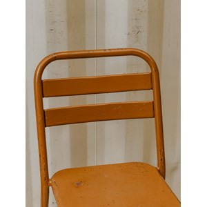 Paire de chaises en métal marron n°1239