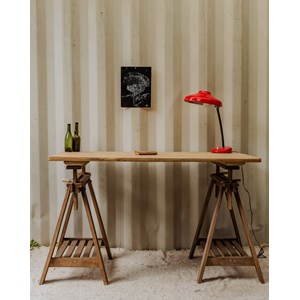 Bureau sur tréteaux en bois n°707