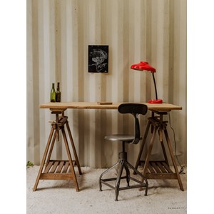 Bureau sur tréteaux en bois n°707