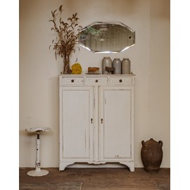 Buffet de couloir en bois blanc n°1524