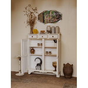 Buffet de couloir en bois blanc n°1524