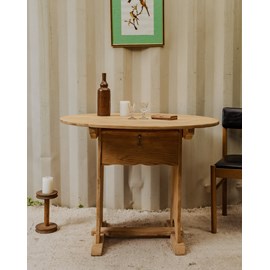Table à manger ronde en bois n°1352