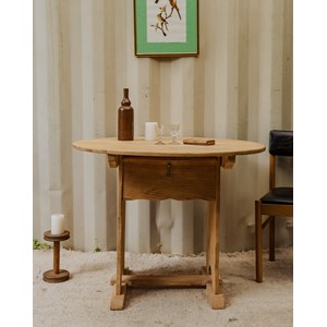 Table à manger ronde en bois n°1352