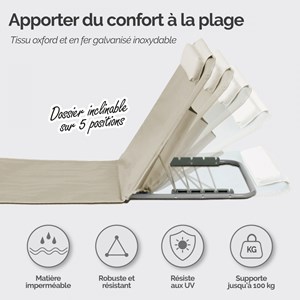 Tapis de plage - blanc cassé Blanc