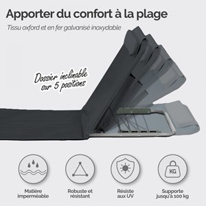 Tapis de plage - gris foncé