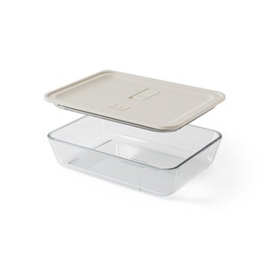 Lunch box verre 600 ml beige