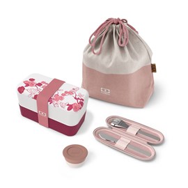 Set repas lunch box rectangle 1l magnolia