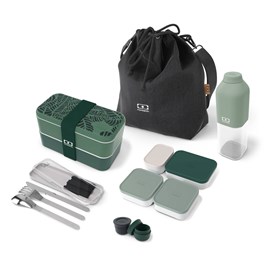 Set repas lunch box rectangle 1l graphic jungle