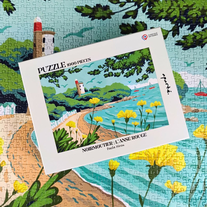 Puzzle 1000 pièces : noirmoutier l'anse rouge