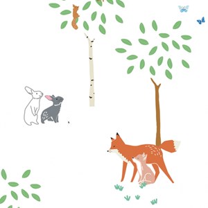 Stickers balade en forêt (70 x 70 cm)