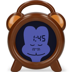 Réveil éducatif et veilleuse sleeptrainer singe