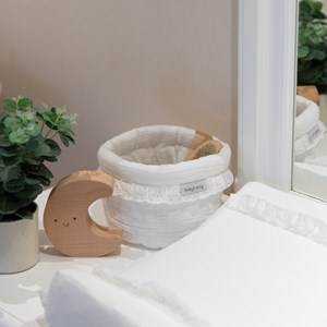 Panier de toilette calm blanc (20 x 20 cm)