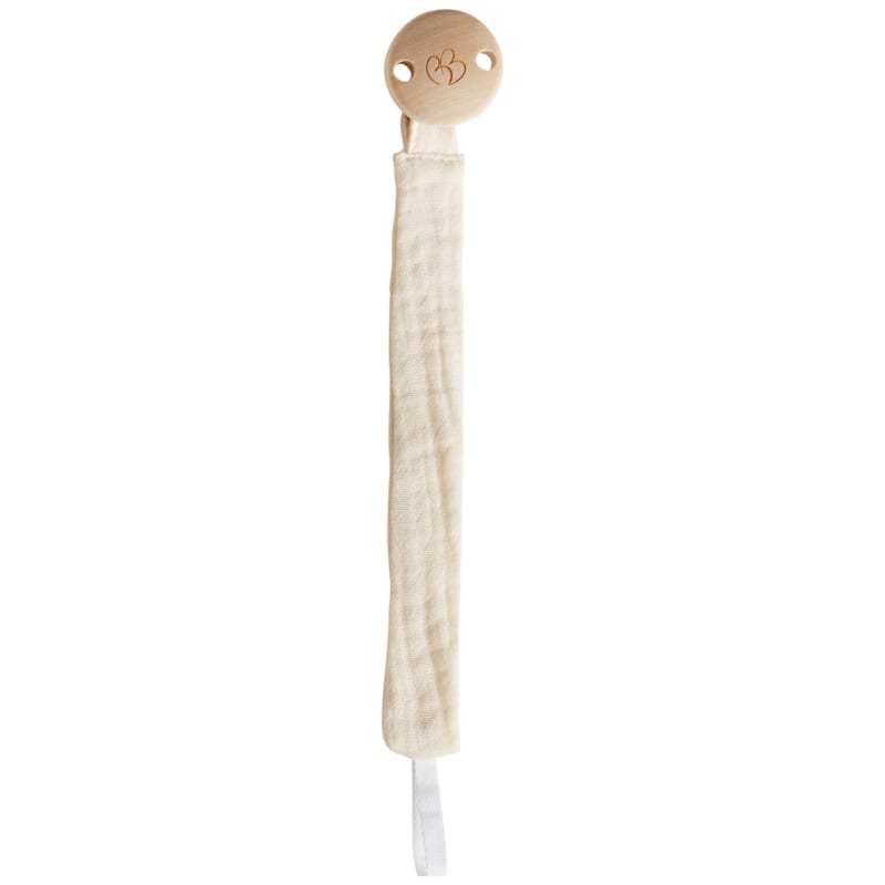 Attache-sucette en gaze de coton mousse de lait