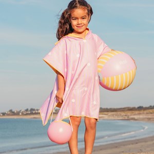 Poncho de plage rose banana (60 x 60 cm)