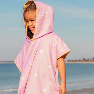 Poncho de plage rose banana (60 x 60 cm)