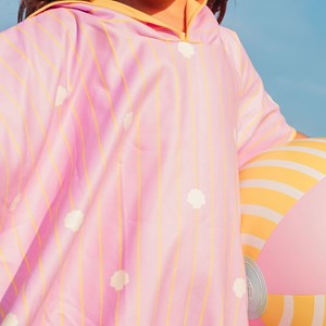 Poncho de plage rose banana (60 x 60 cm)