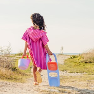 Poncho de plage bordeaux (60 x 60 cm)