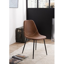 Tom - lot de 2 chaises john marrons
