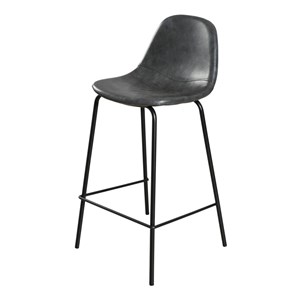 Tom - lot de 2 tabourets de bar john anthracite hauteur d'assise 65cm