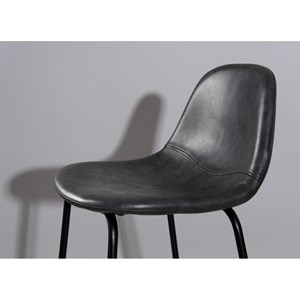 Tom - lot de 2 tabourets de bar john anthracite hauteur d'assise 65cm