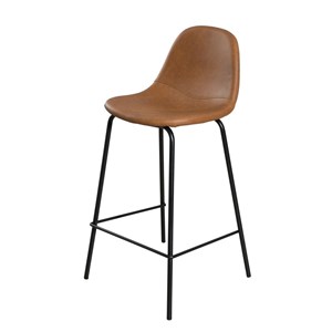 Tom - lot de 2 tabourets de bar john marron hauteur d'assise 65cm