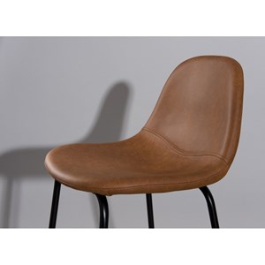Tom - lot de 2 tabourets de bar john marron hauteur d'assise 65cm