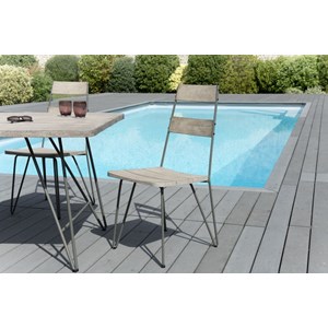 Emile - lot de 2 chaises scandi bois et métal emile