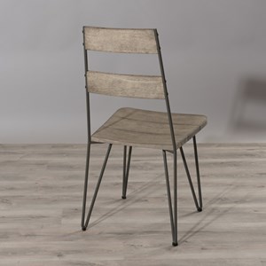 Emile - lot de 2 chaises scandi bois et métal emile
